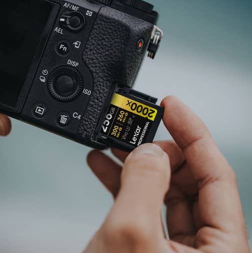 The Lexar 2000x Professional Memory Card.