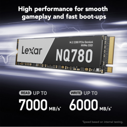 Lexar NQ780 SSD for smooth gameplay.