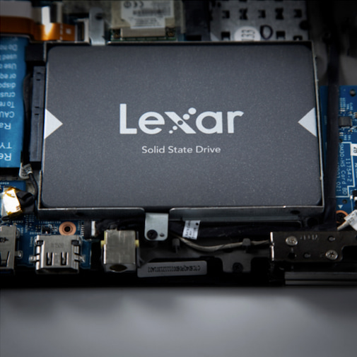 The Lexar NS100 SATA SSD Device.