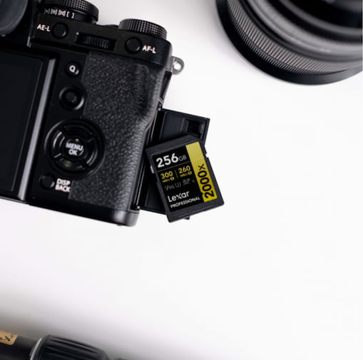 The Lexar Professional 2000x 256GB SD Card.