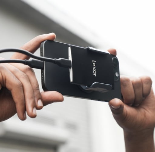 A Professional Using the Lexar Portable SSD